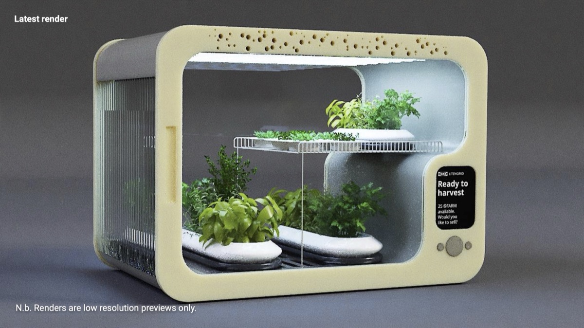 Concept rendering of an IKEA Design Fictional home garden box