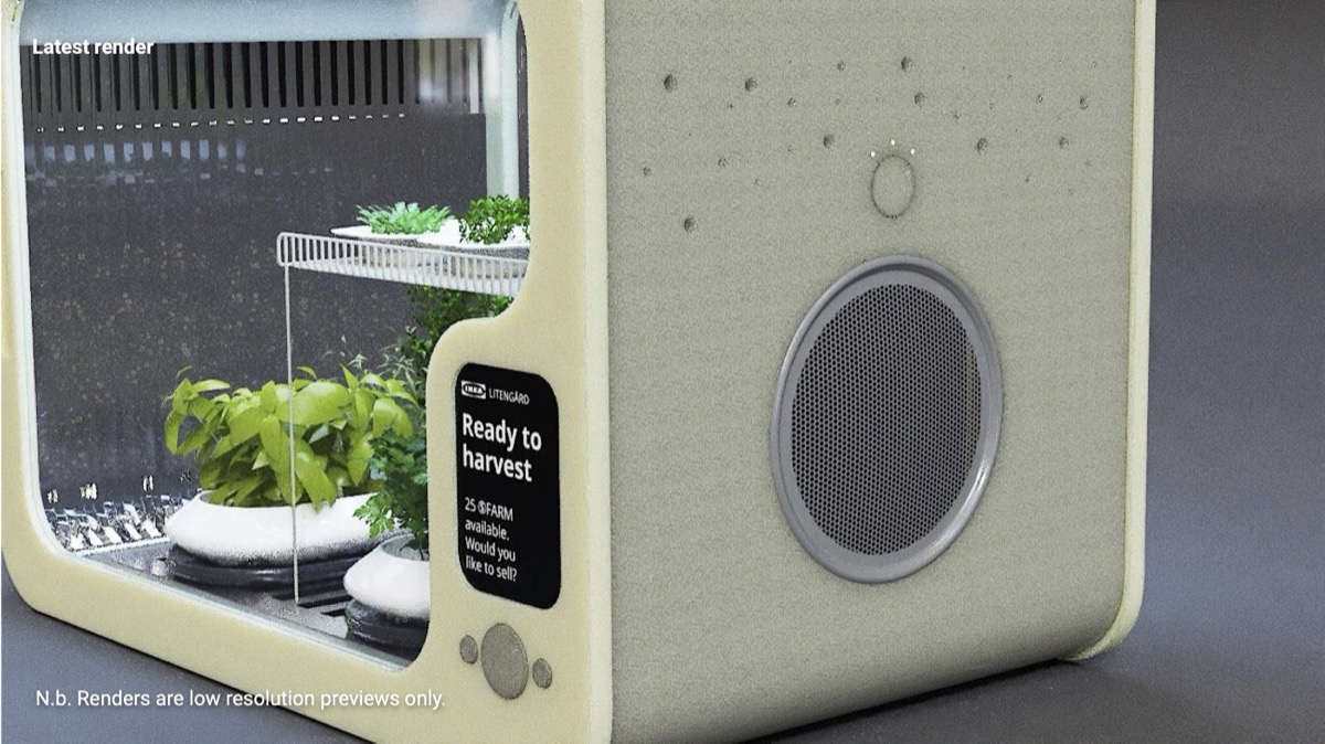 Concept rendering of an IKEA Design Fictional home garden box
